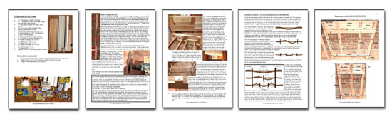 some of the pages of the plans for building a marimba