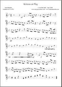 free sheet music for your home built DIY marimba