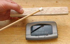 tuning a xylophone bar