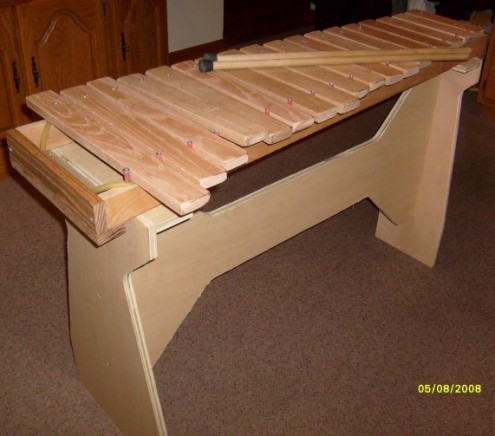 Instrument designed using the xylophone making plans